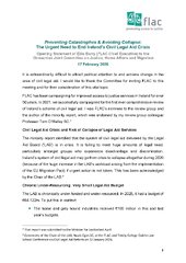 Opening Statement of Eilis Barry (FLAC Chief Executive) to the Oireachtas Joint Committee on Justice, Home Affairs and Migration on Civil Legal Aid